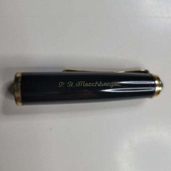 Pelikan‎ Fountain Pen Tortoise Brown Stripe Case Mechanical Pencil Zip Vintage - Picture 7 of 16